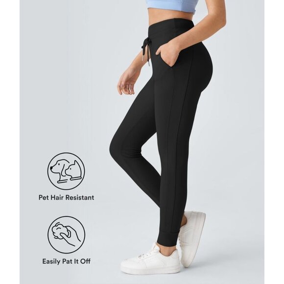 Halara $60 Patitoff Flow Pet Hair Resistant High Waisted Drawstring Joggers NEW - Picture 1 of 7